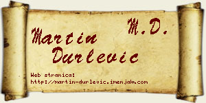 Martin Durlević vizit kartica